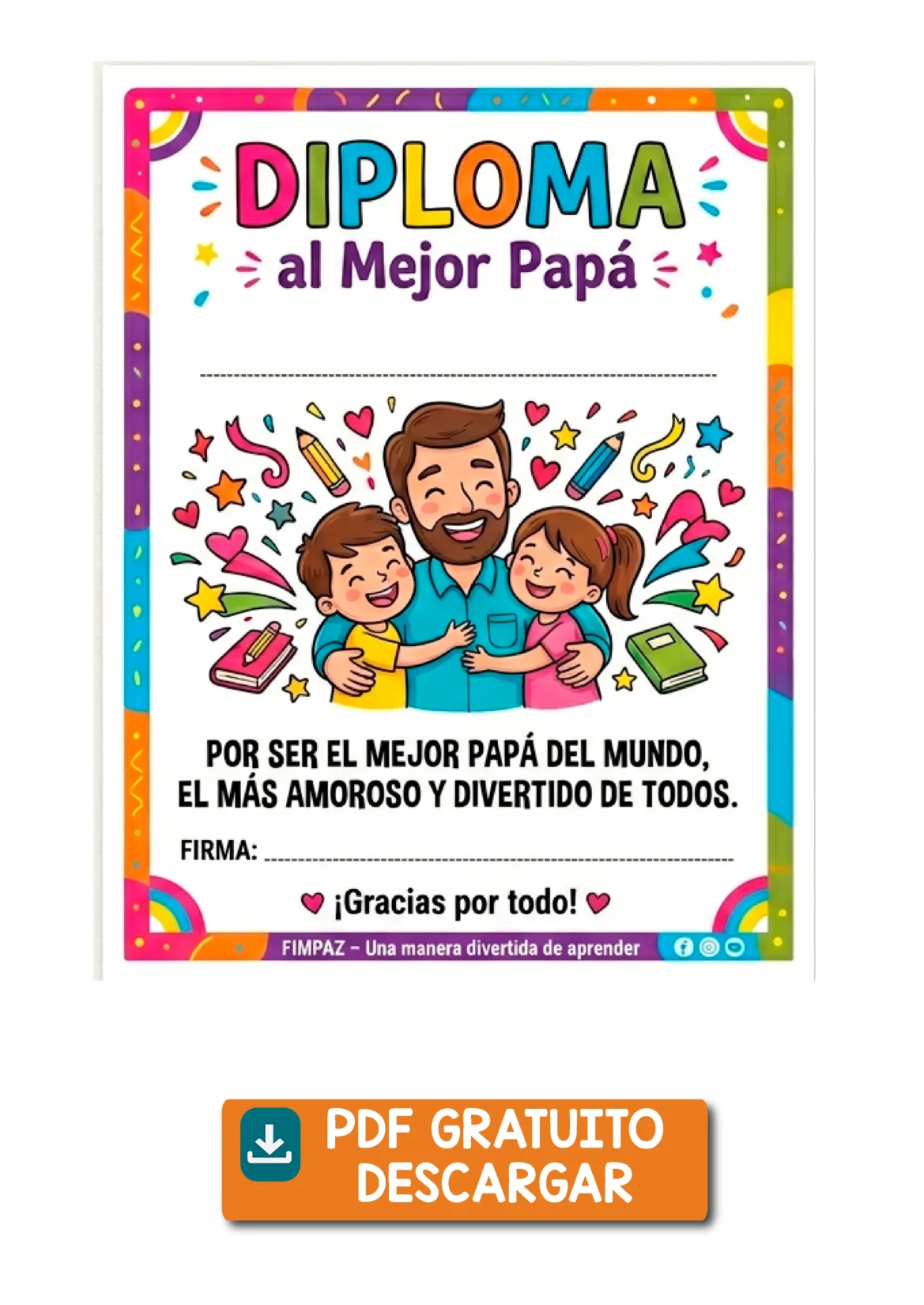 diploma para el dia del padre