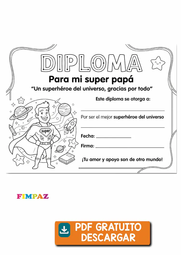 diploma para el dia del padre