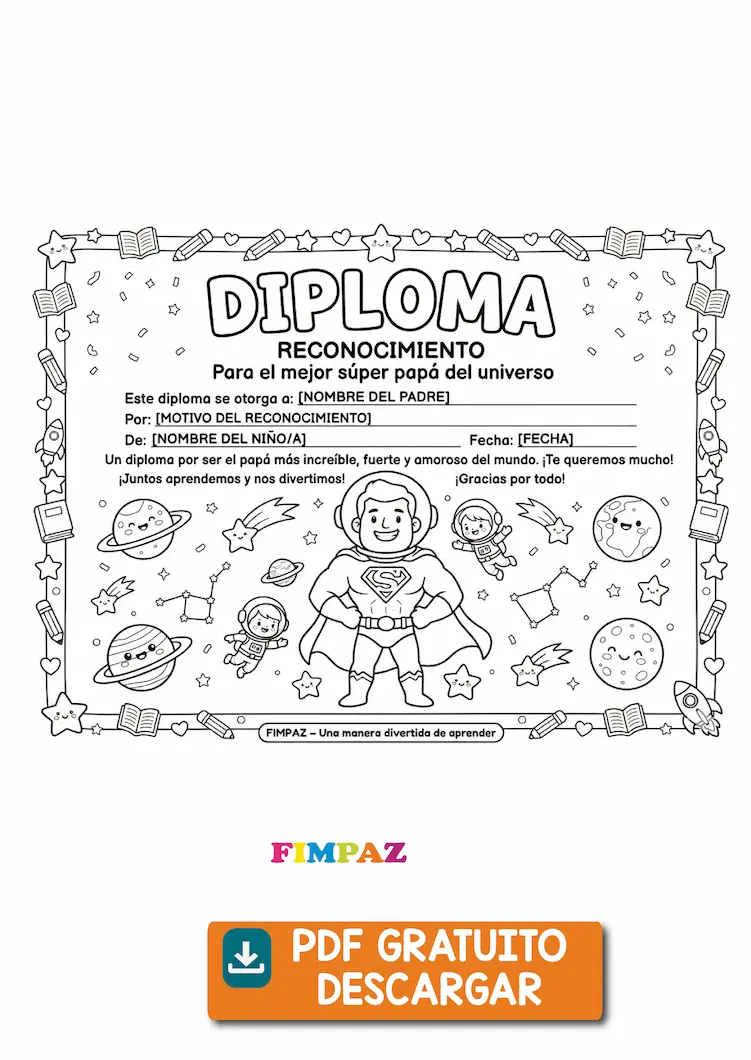 diploma para el dia del padre