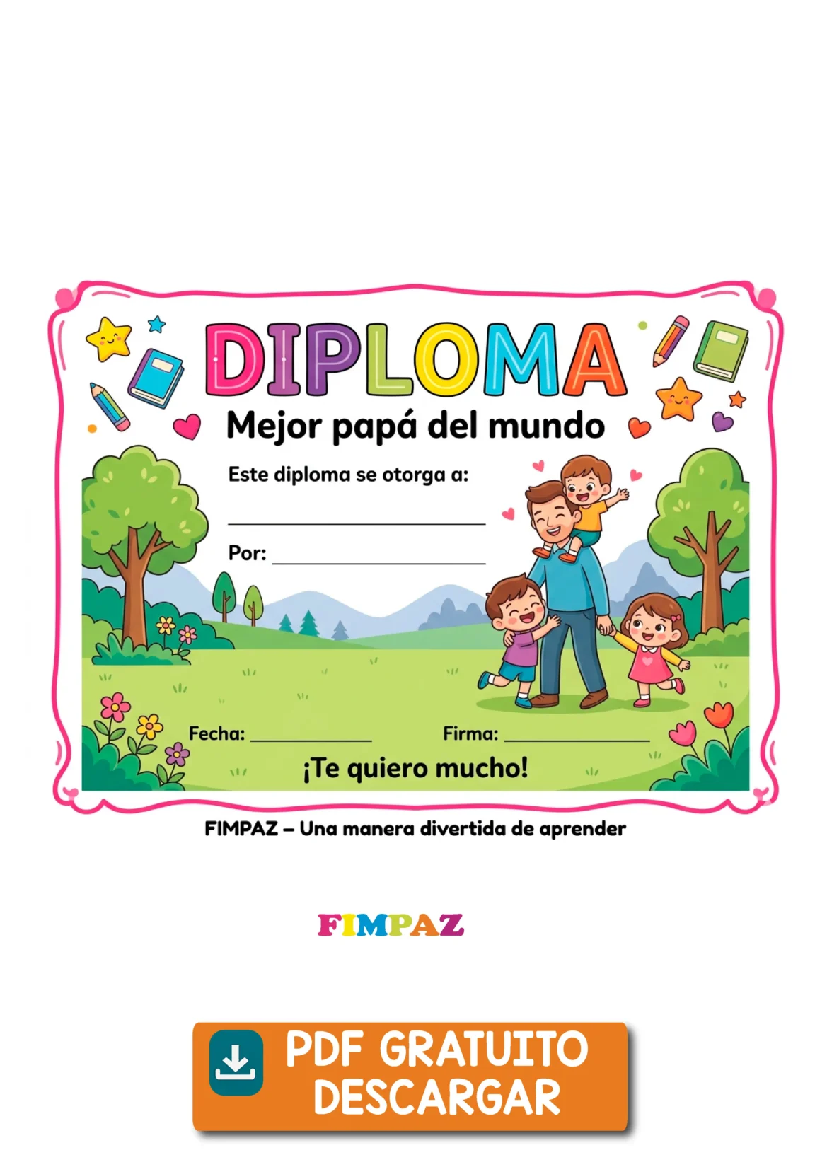 diploma para el dia del padre