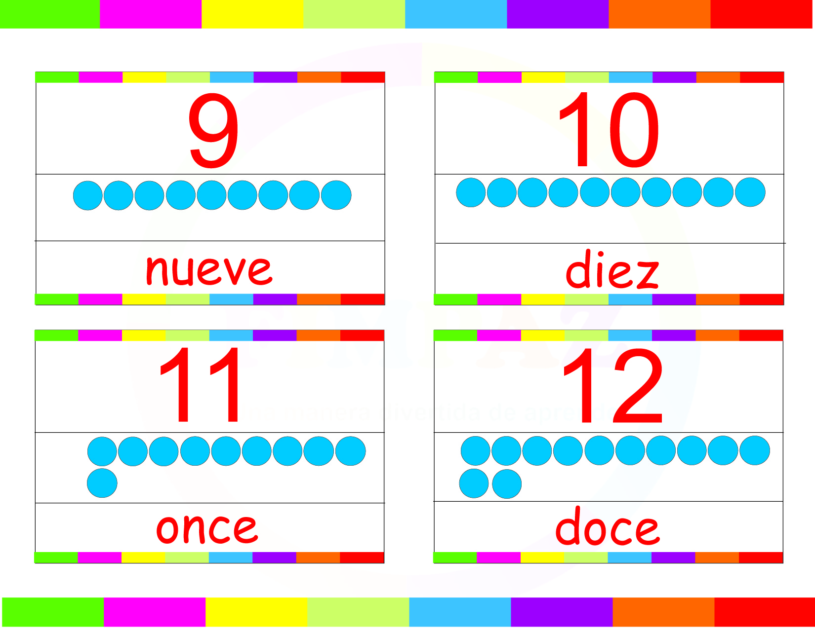 numeros del 1 al 50 para niños de preescolar