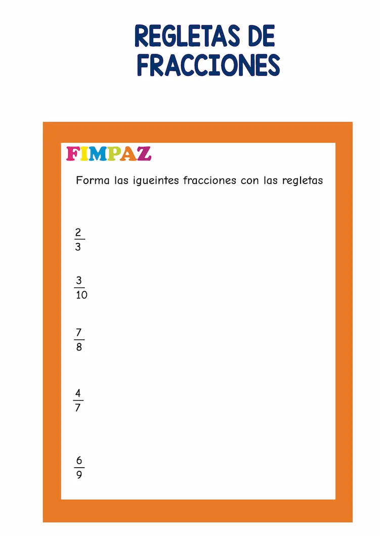regleta de fracciones