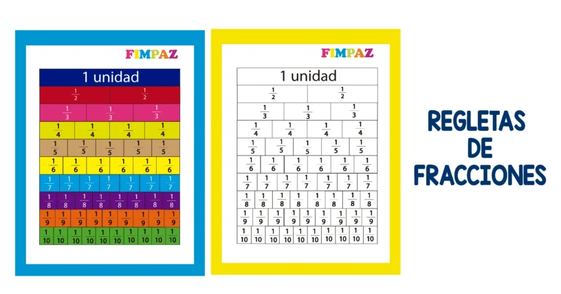 regletas de fracciones para imprimir