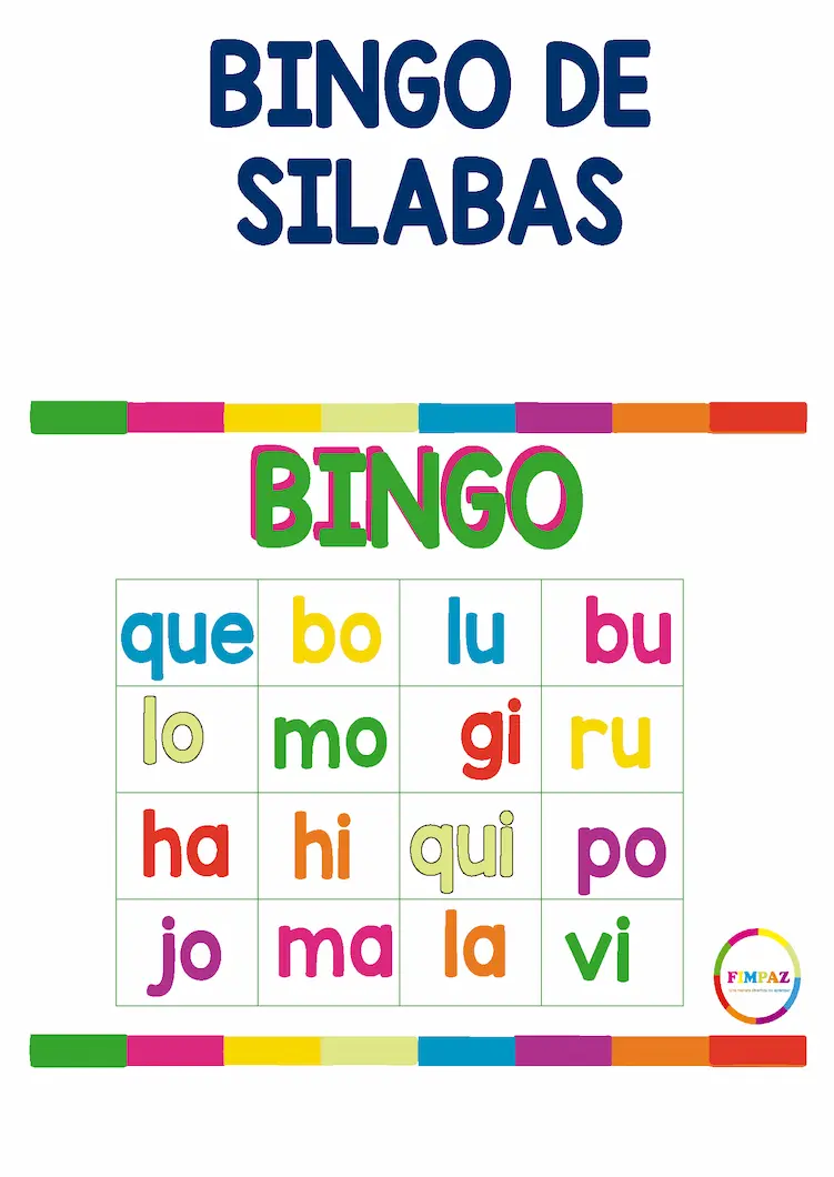 bingo silabas 