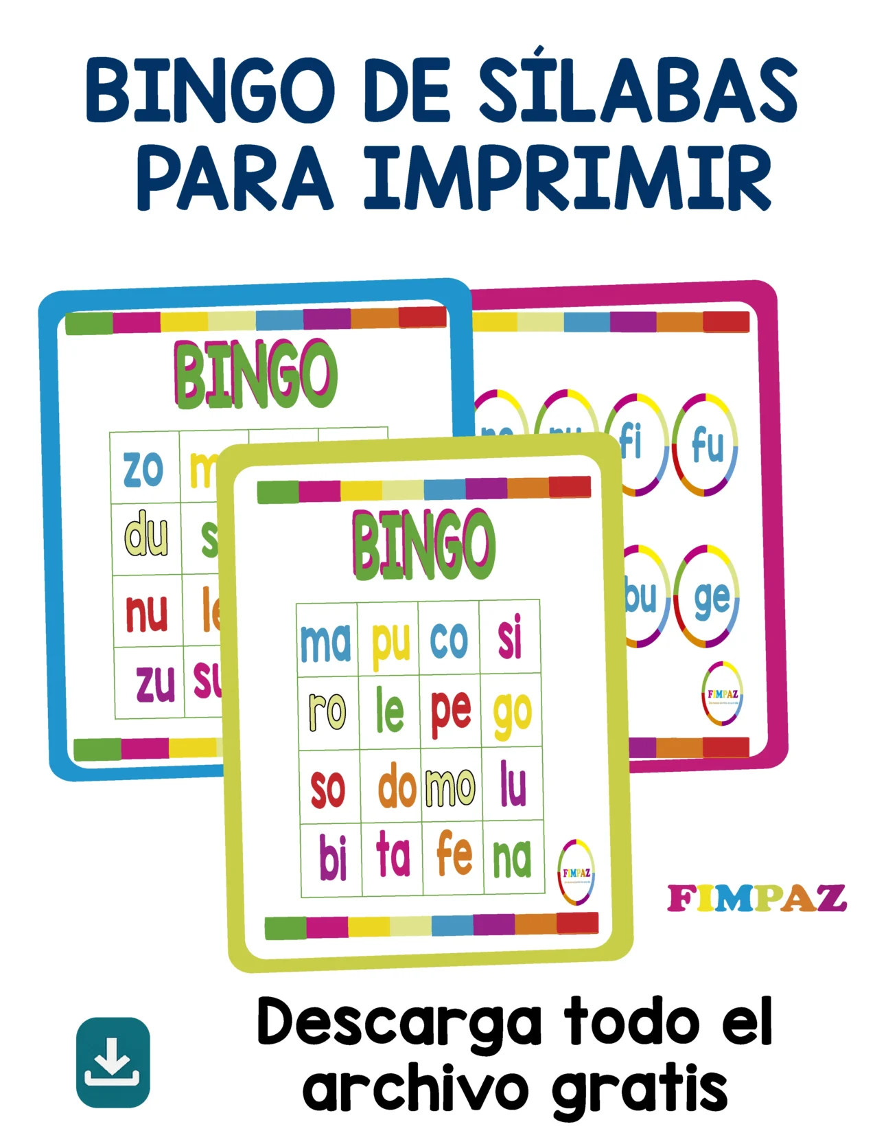 bingo de silabas para imprimir pdf