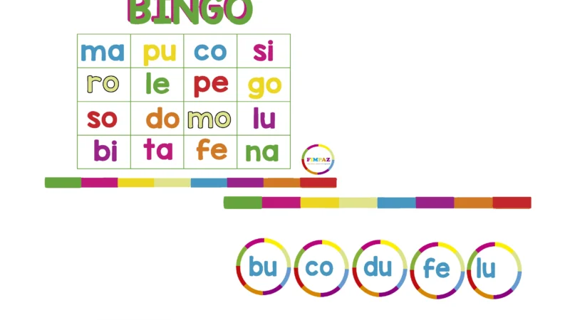 bingo de silabas para imprimir pdf