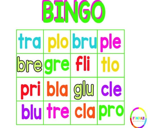 BINGO SÍLABAS TRABADAS