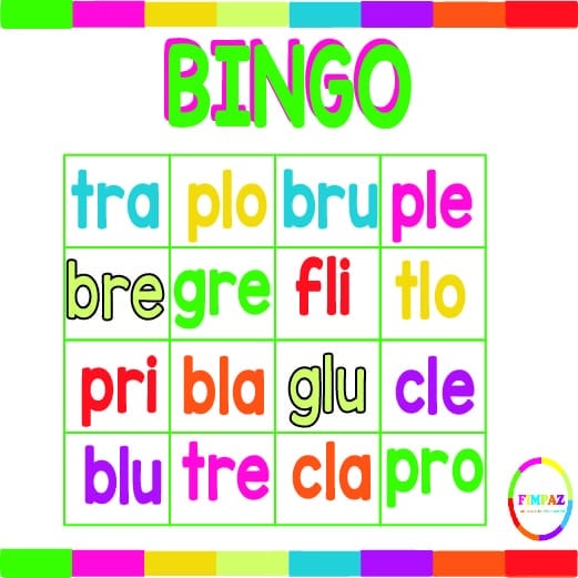 BINGO SÍLABAS TRABADAS