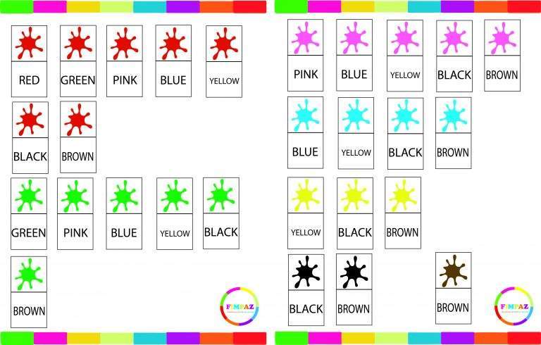 DOMINÓ COLORES EN INGLÉS