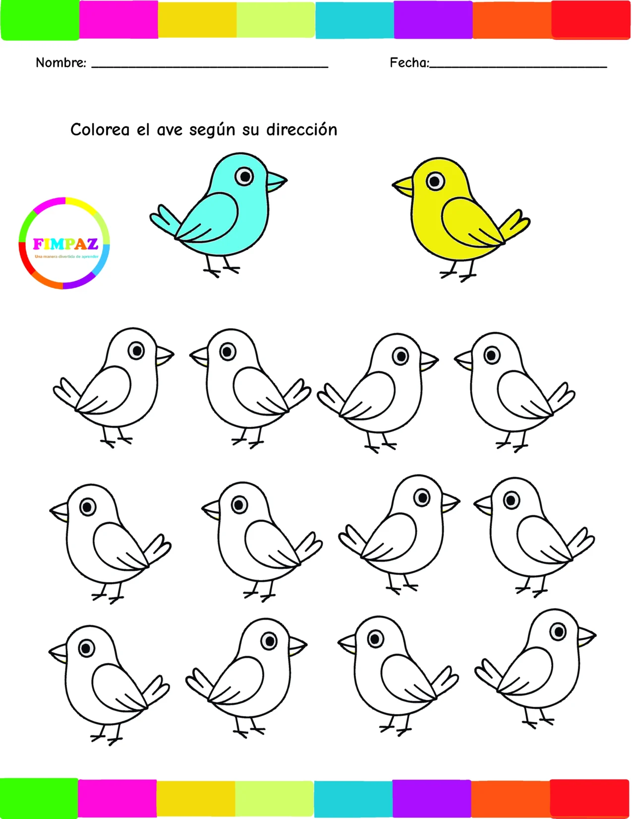 lateralidad para niños para colorear