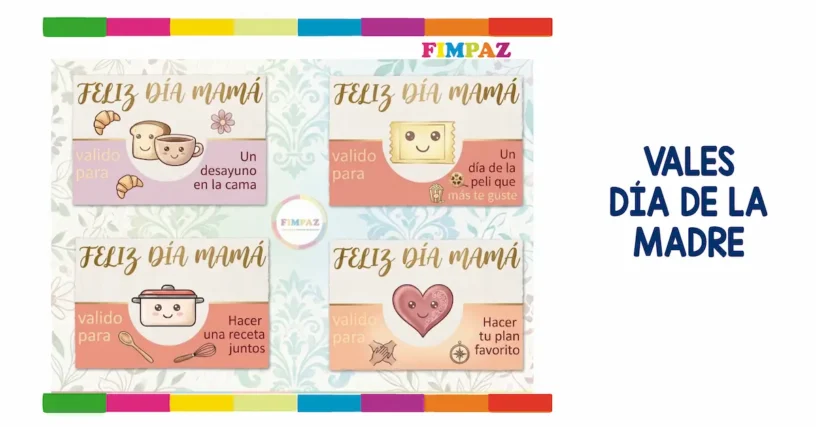 VALES IMPRIMIBLES PARA EL DIA DE LA MADRE