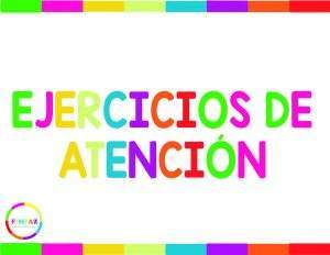 EJERCICIOS DE ATENCIÓN