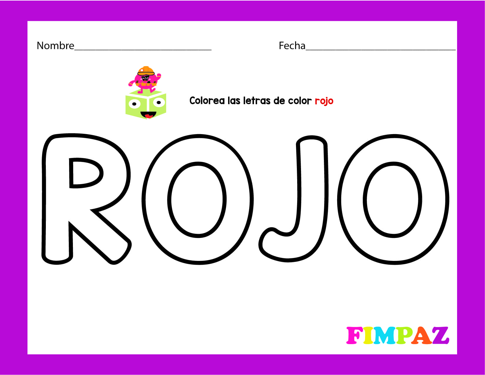 Ejercicios para trabajar clos colores en preescolar