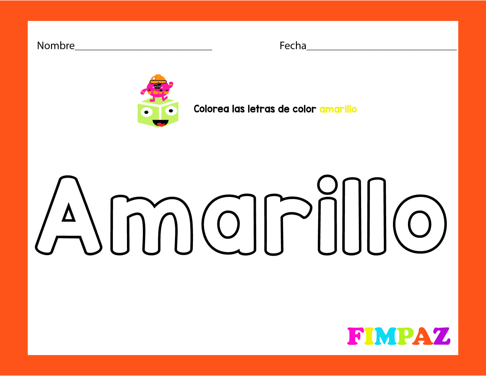 Ejercicios para trabajar clos colores en preescolar