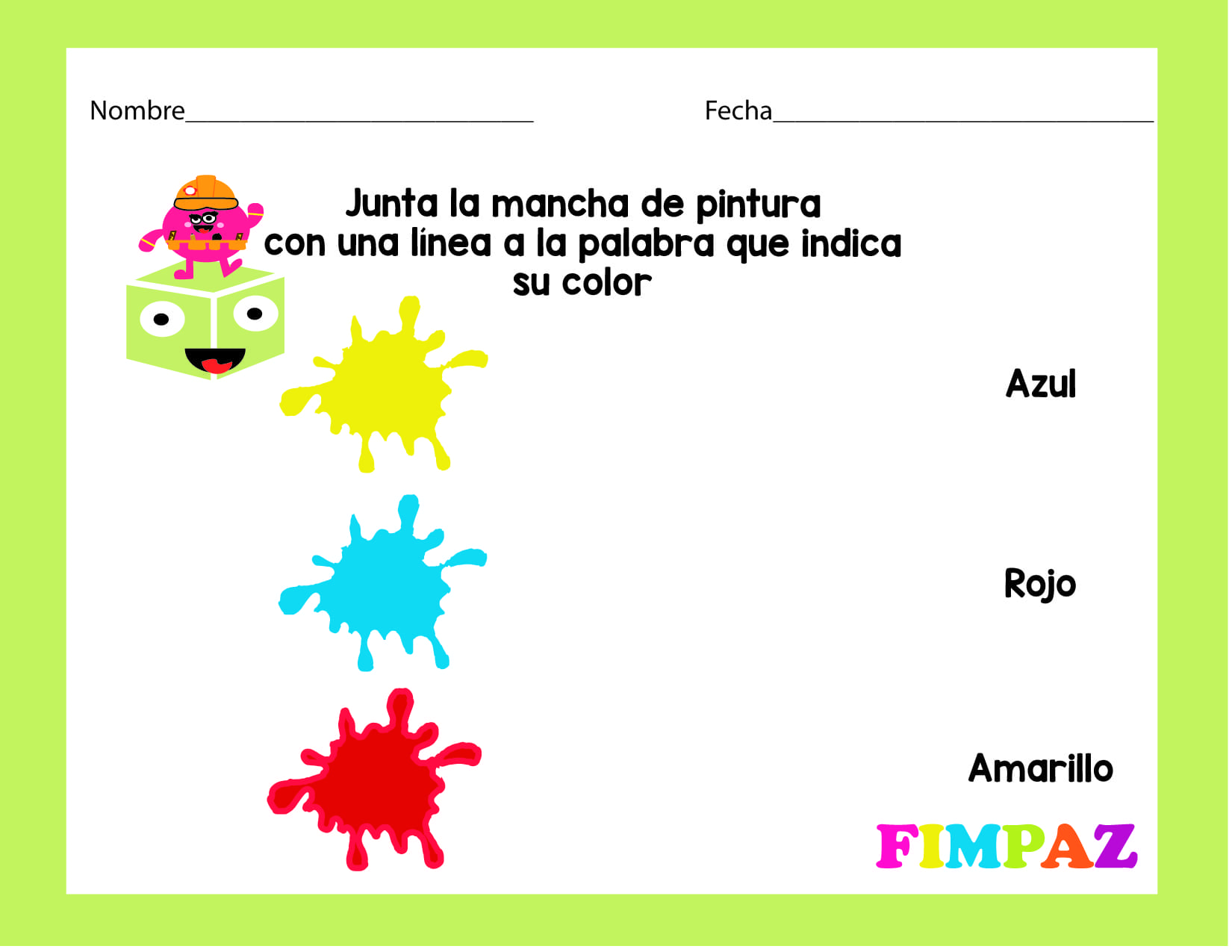 Ejercicios para trabajar clos colores en preescolar