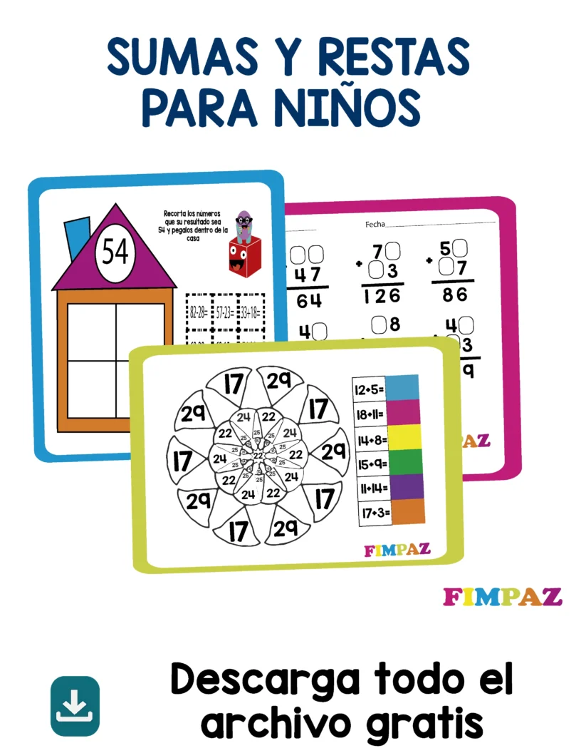 SUMAS Y RESTAS PARA NIÑOS