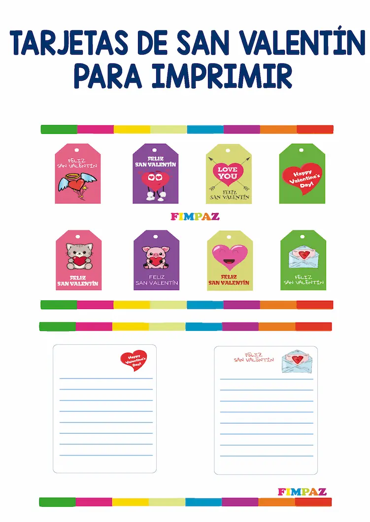 TARJETAS DE SAN VALENTIN PARA IMPRIMIR