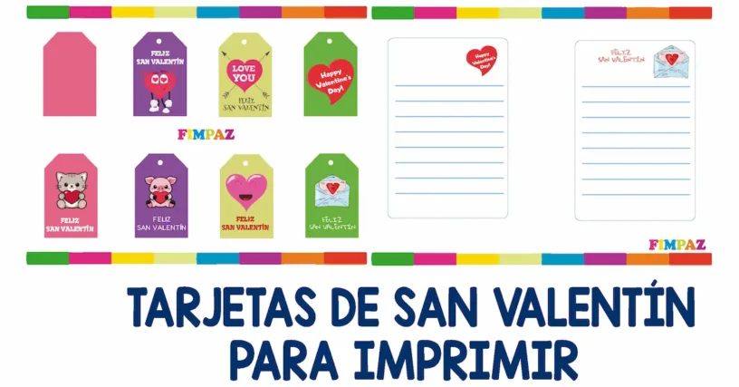 TARJETAS DE SAN VALENTIN EN PDF PARA IMPRIMIR
