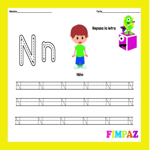 EJERCICIOS DE CALIGRAFÍA PARA NIÑOS