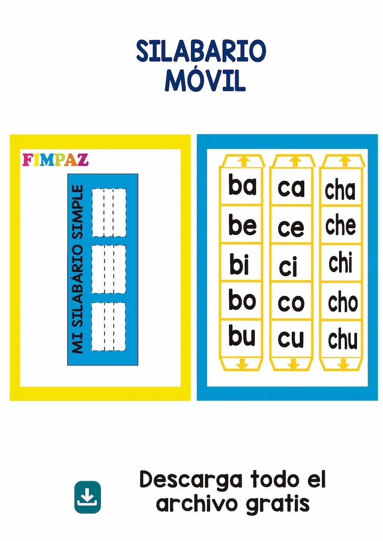 silabario movil para imprimir