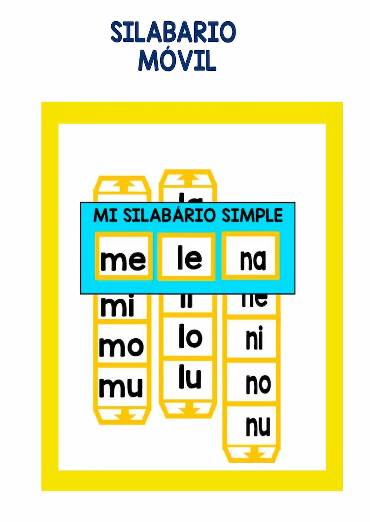 silabario móvil para imprimir pdf