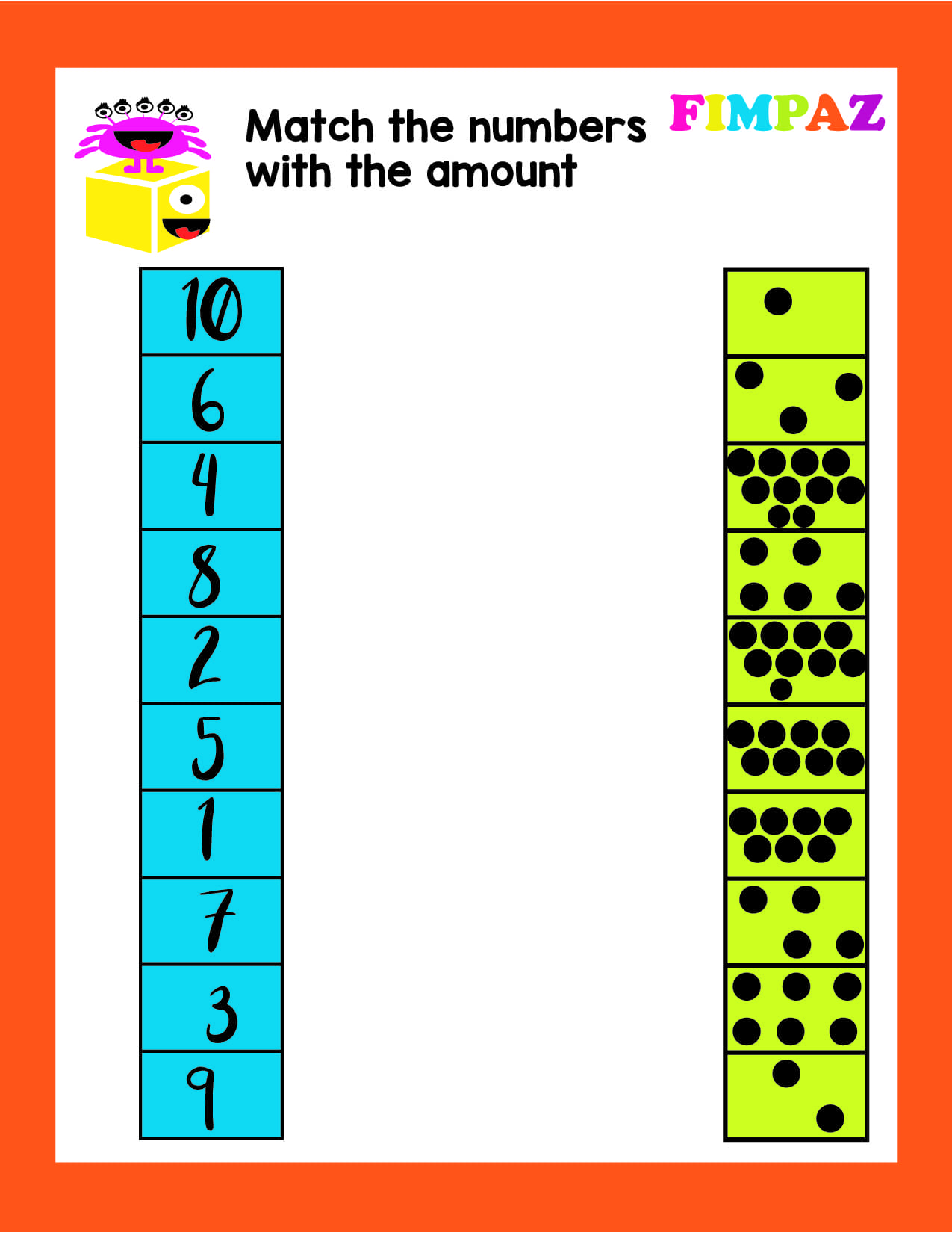 actividades de numeros en ingles para niños para imprimir