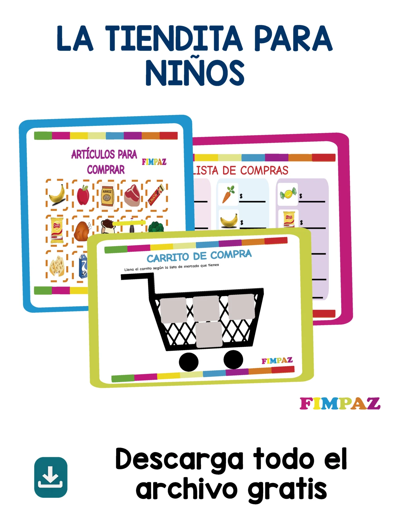 Juego de la tiendita para niños - material educativo imprimible