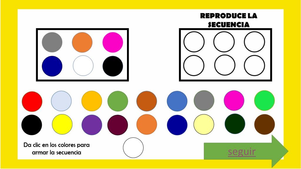 SECUENCIAS DE COLORES PARA NIÑOS