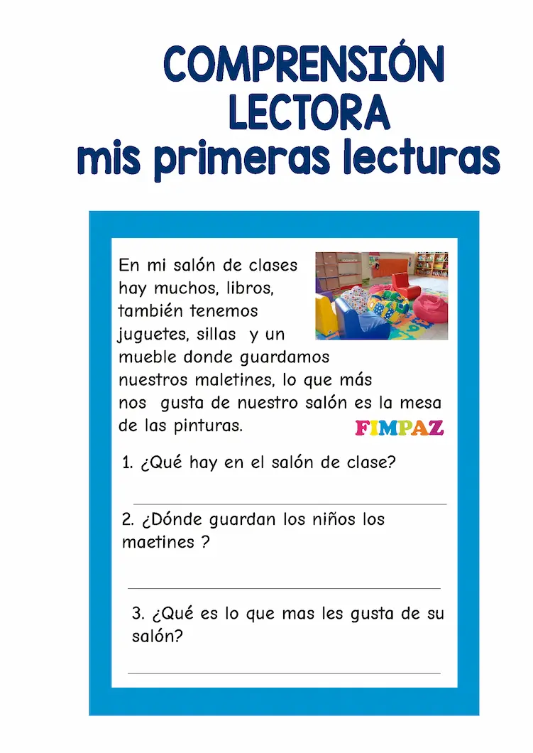 COMPRENSION LECTORA PREGUNTAS FACILES