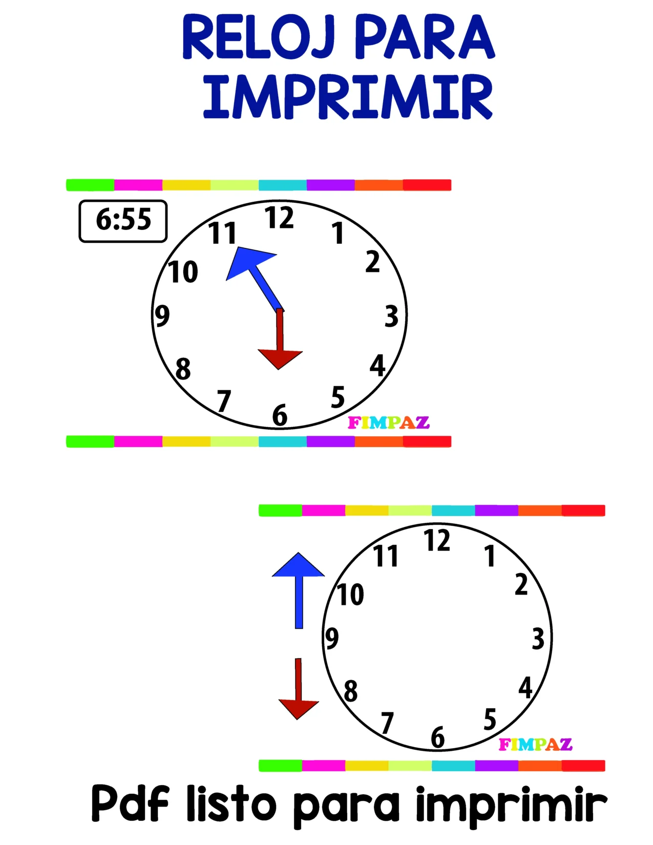 RELOJ PARA IMPRIMIR PDF
