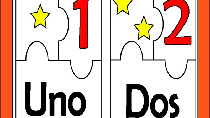 IMPRIMIR ROMPECABEZAS DE NÚMEROS PREESCOLAR