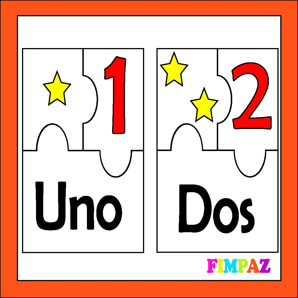 IMPRIMIR ROMPECABEZAS DE NÚMEROS PREESCOLAR