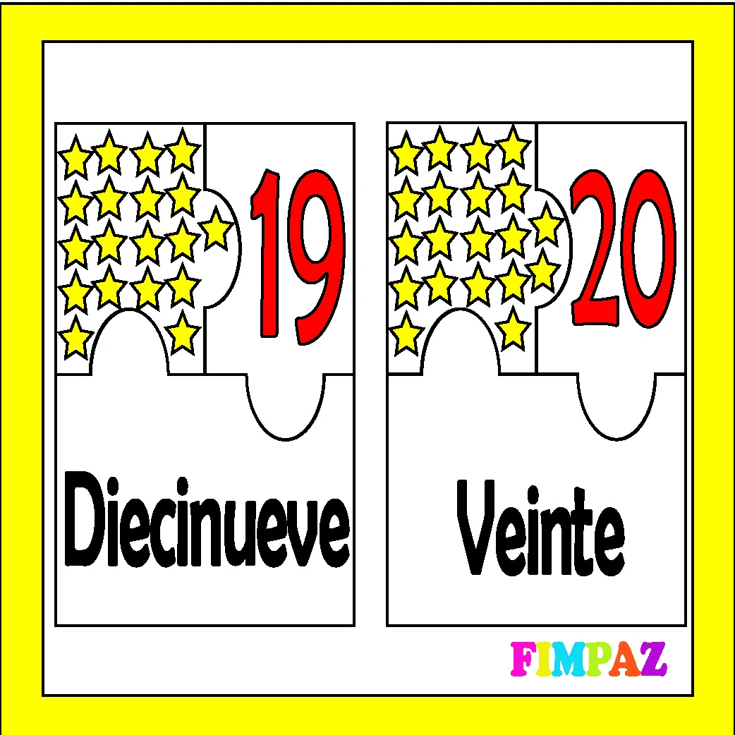 IMPRIMIR ROMPECABEZAS DE NÚMEROS PREESCOLAR