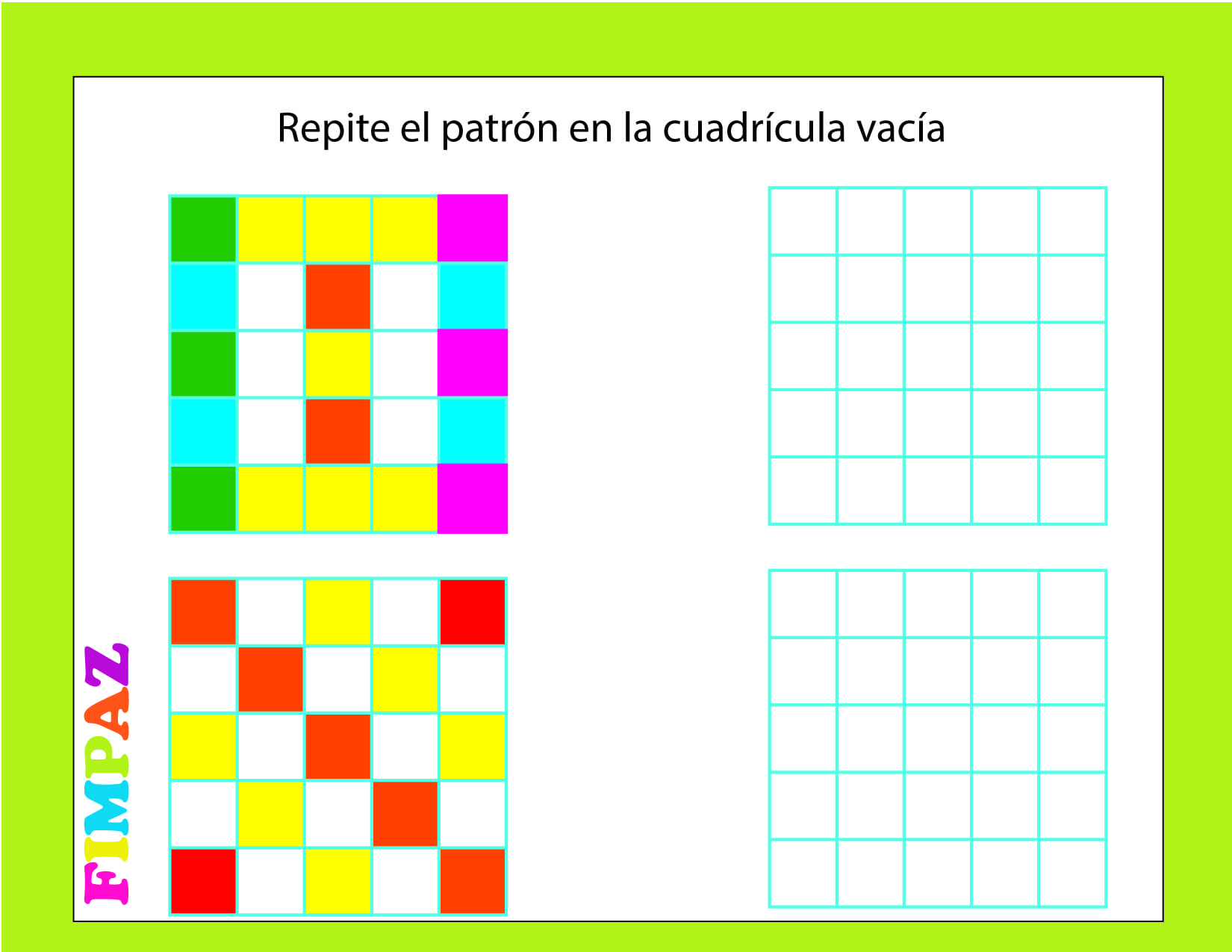 patrones para preescolar