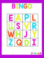 BINGO DE LETRAS PARA IMPRIMIR EN PDF