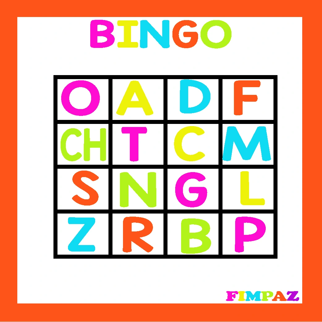 Bingo de letras para imprimir PDF con diseño educativo para niños en edad preescolar.