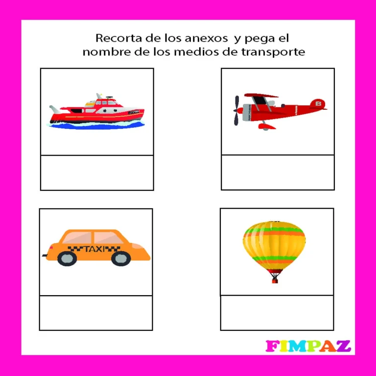 MEDIOS DE TRANSPORTE PARA NIÑOS