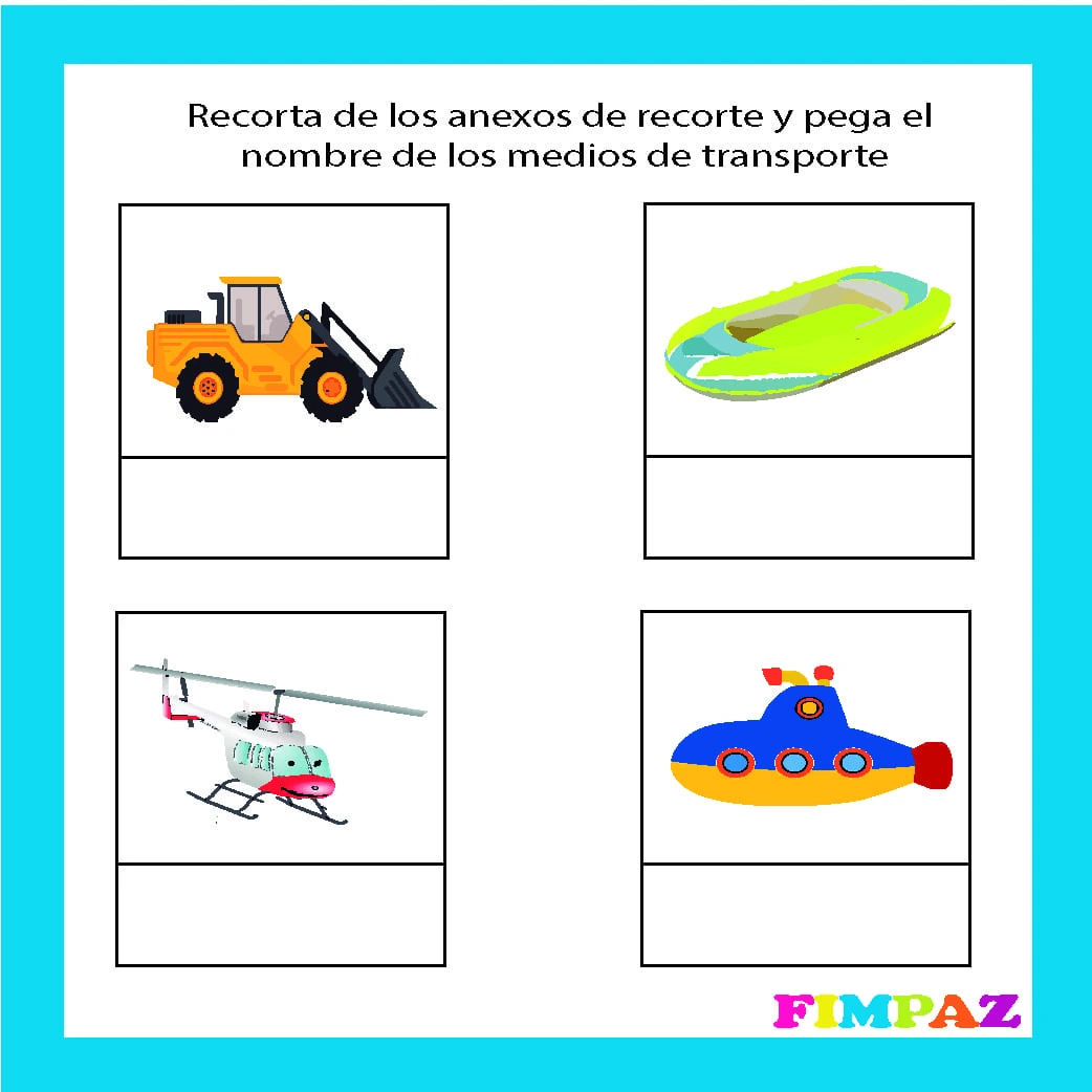 medios de transpporte para nios