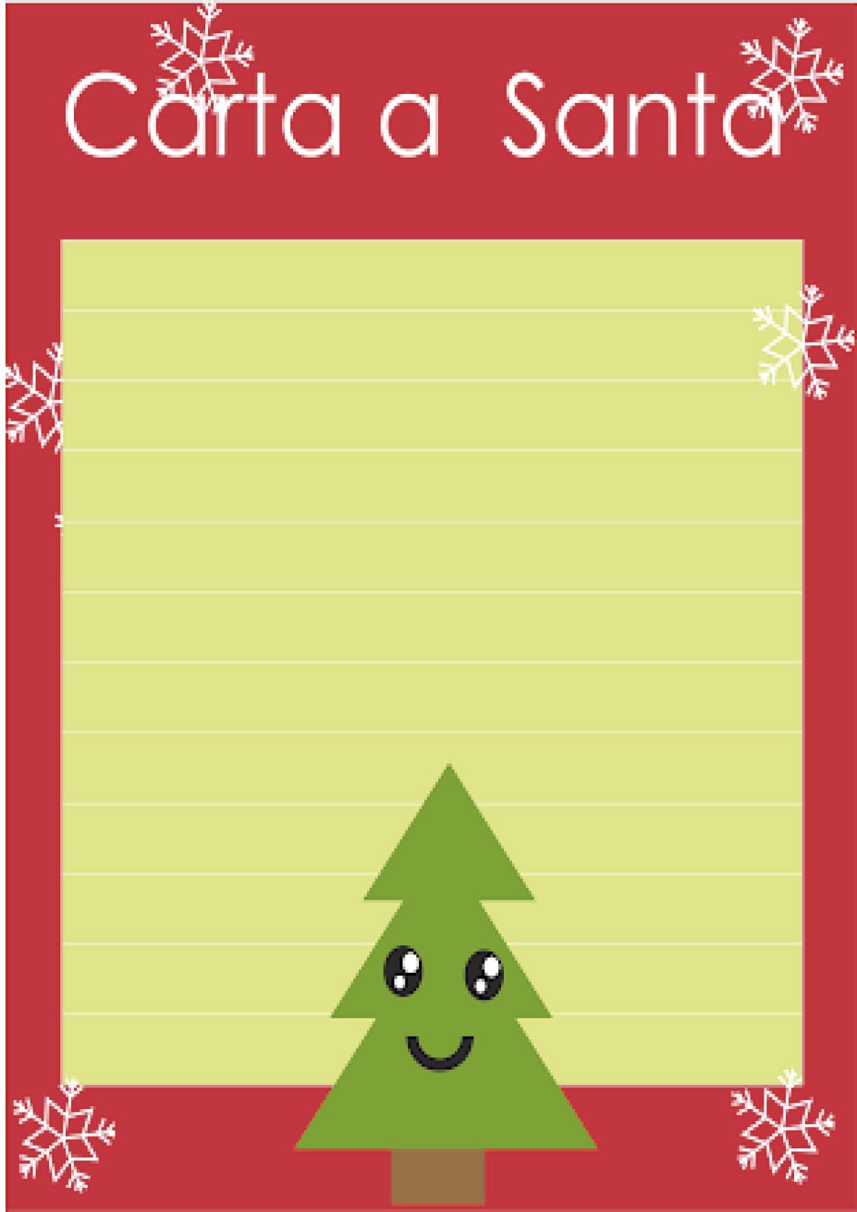carta a santa para imprimir