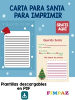 CARTA A SANTA CLAUS PARA NIÑOS: imprimible, plantilla e ideas para escribir una carta mágica