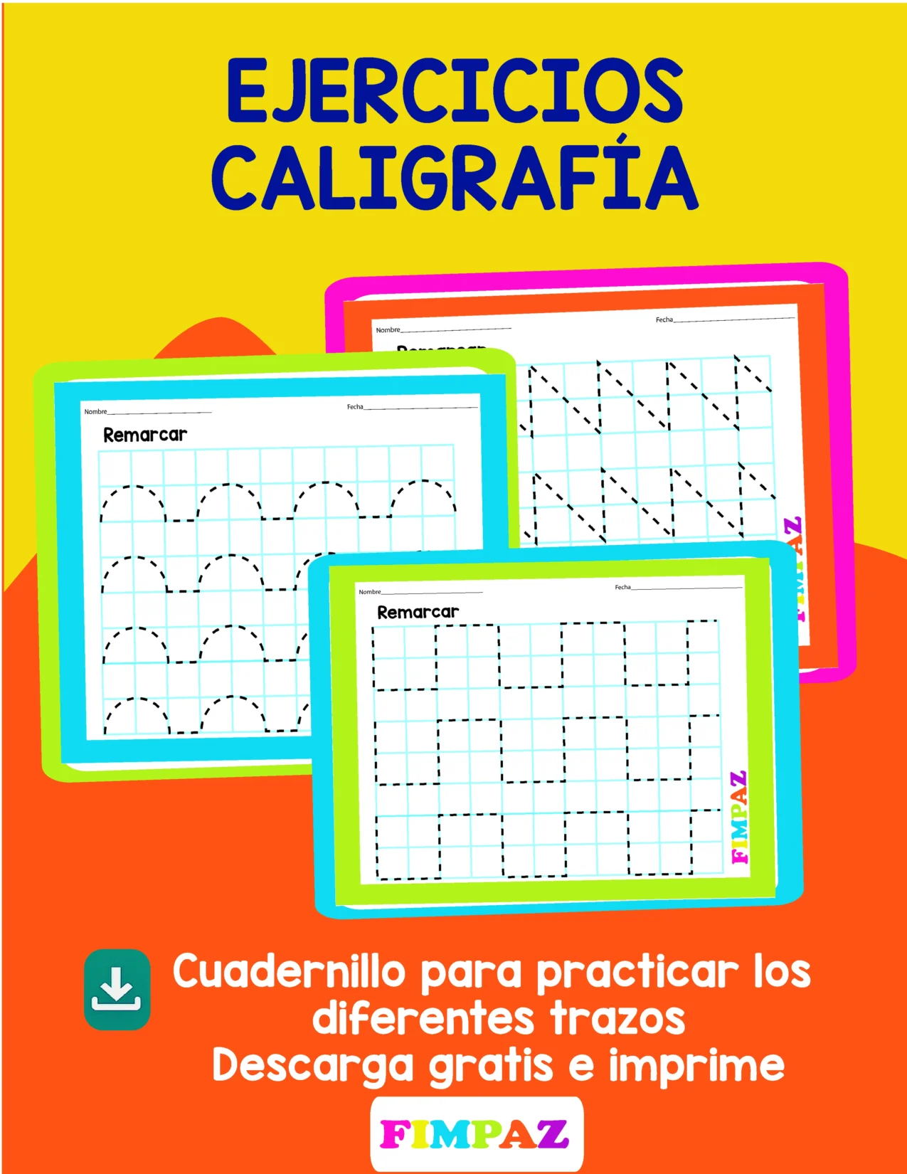 Fichas descargables de caligrafia