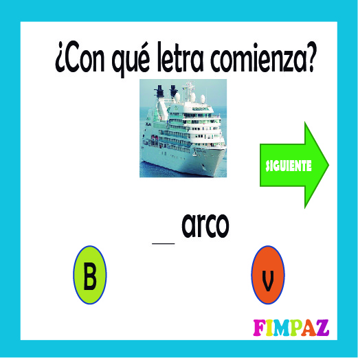 PALABRAS CON B Y V PARA NIÑOS