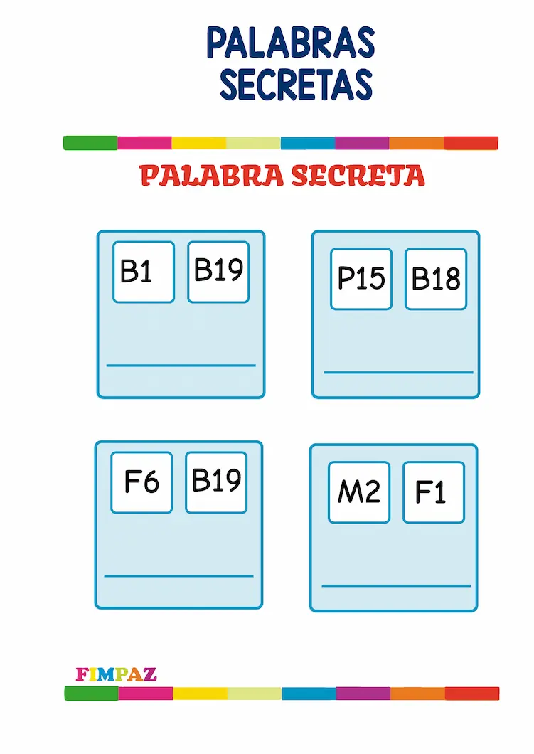 JUEGO LECTO ESCRITURA PALABRA SECRETA