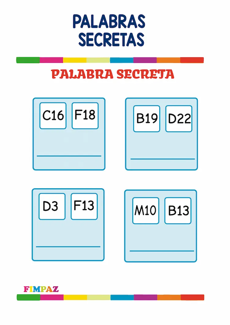 JUEGO LECTO ESCRITURA PALABRA OCULTA