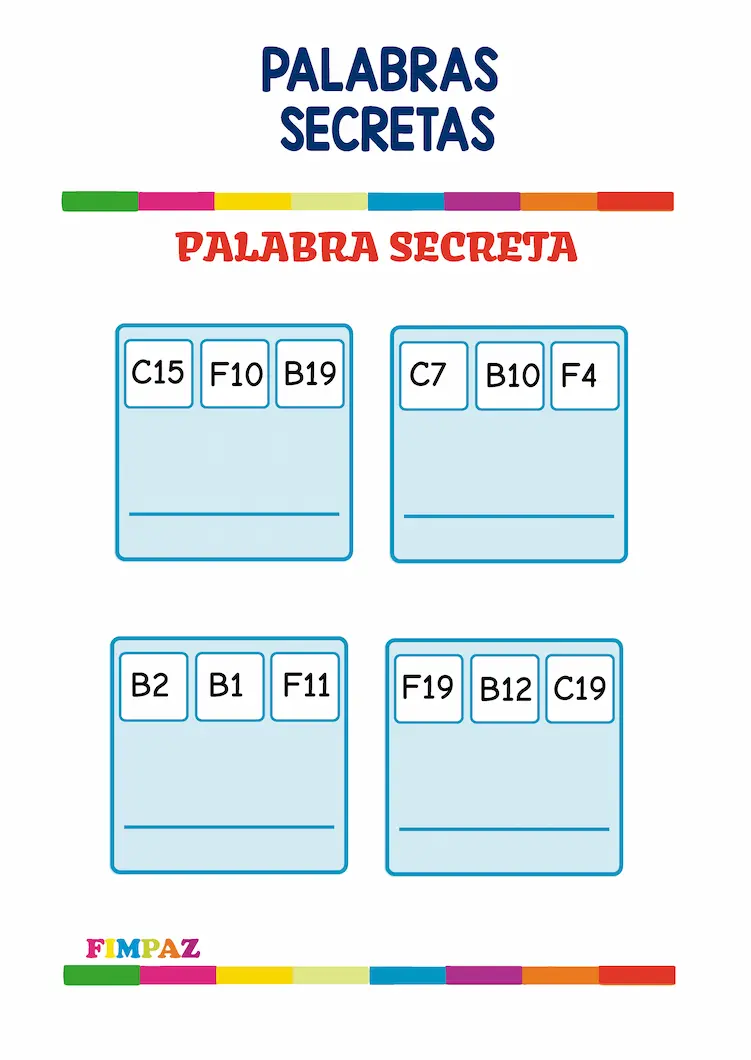 JUEGO LECTO ESCRITURA PALABRA SECRETA