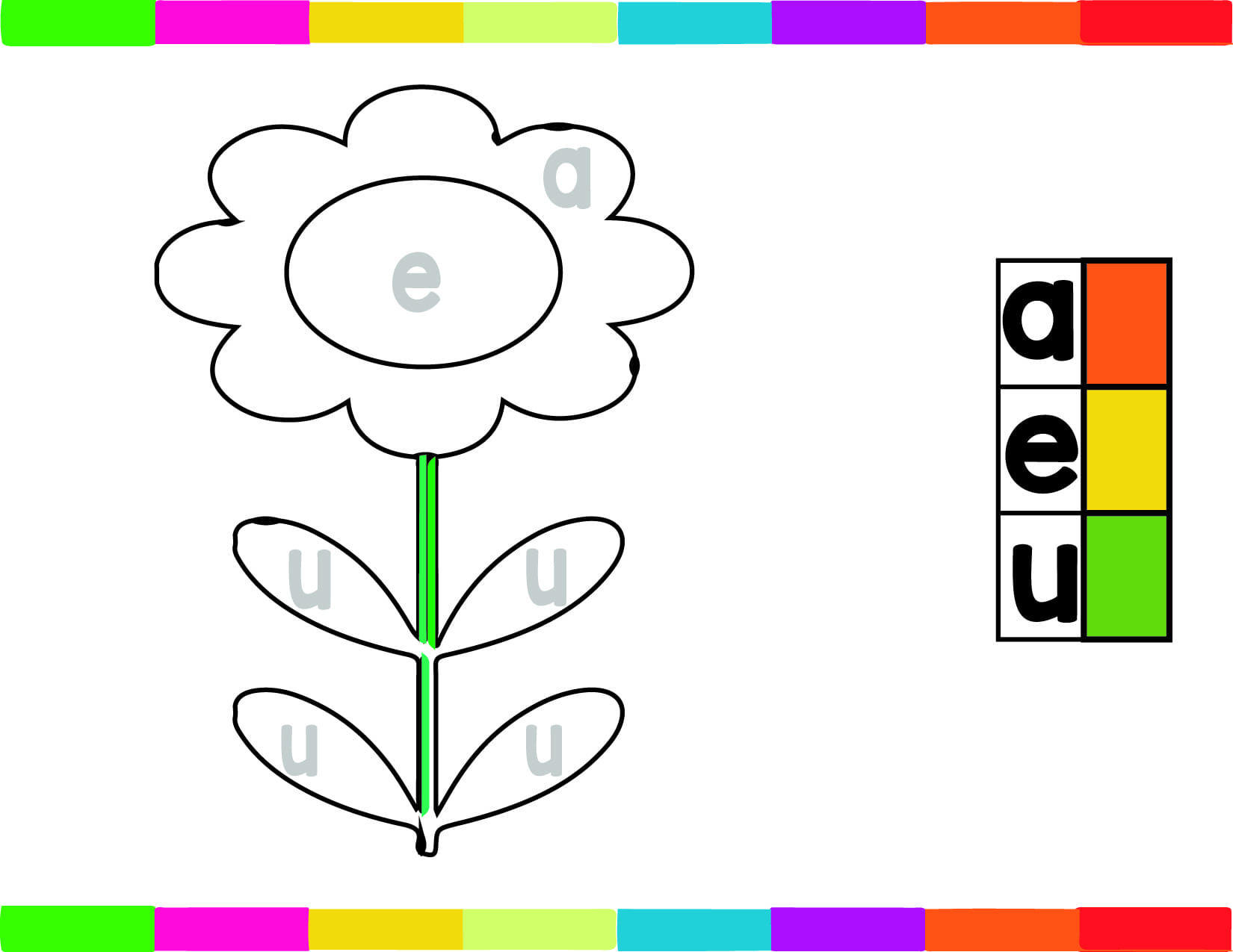 actividades vocales para colorear