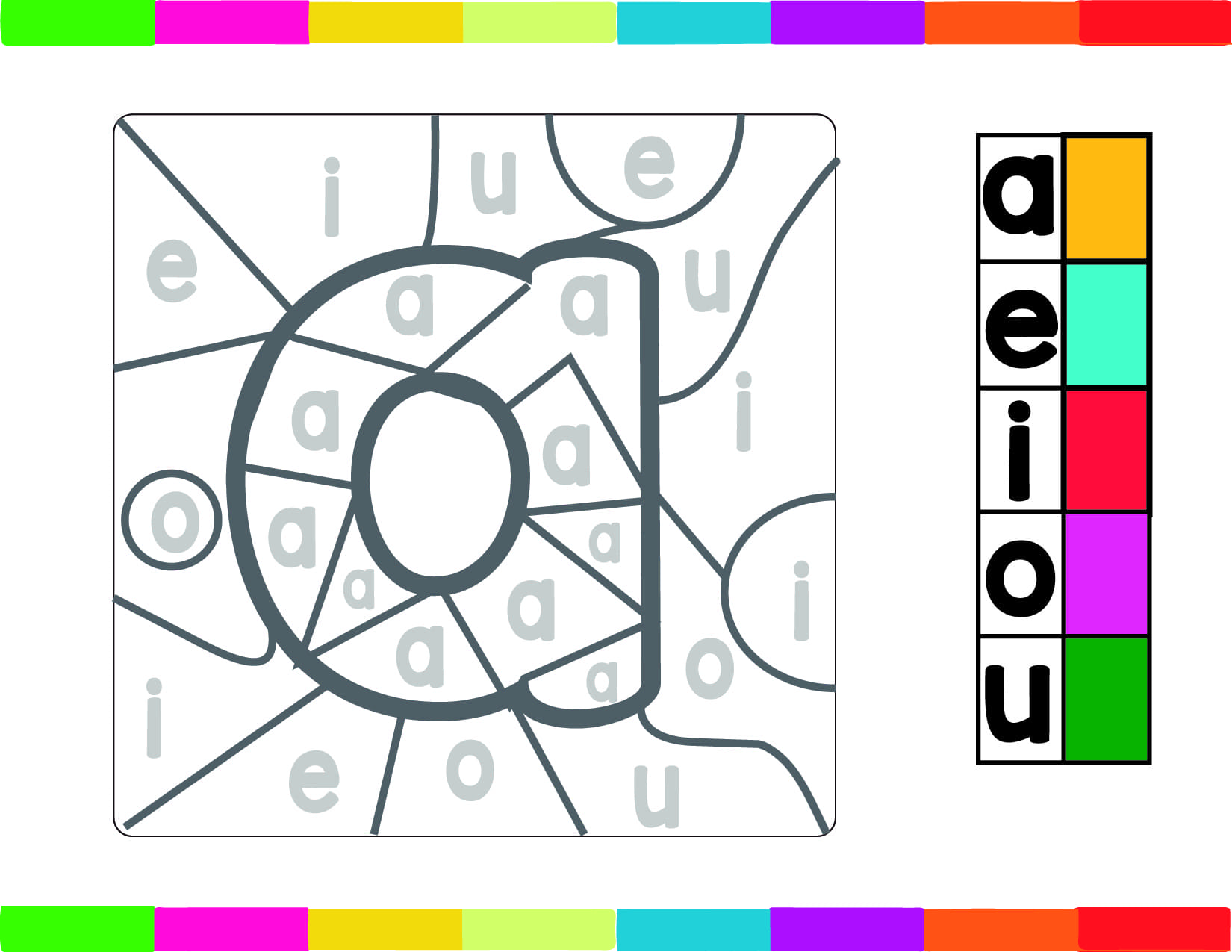 actividades vocales para colorear