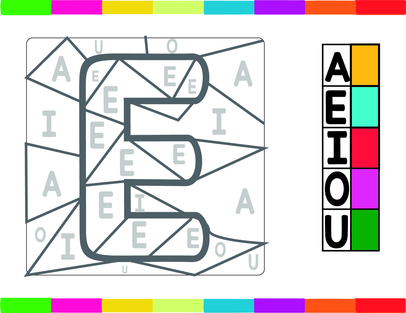 actividades preescolar vocal e para colorear