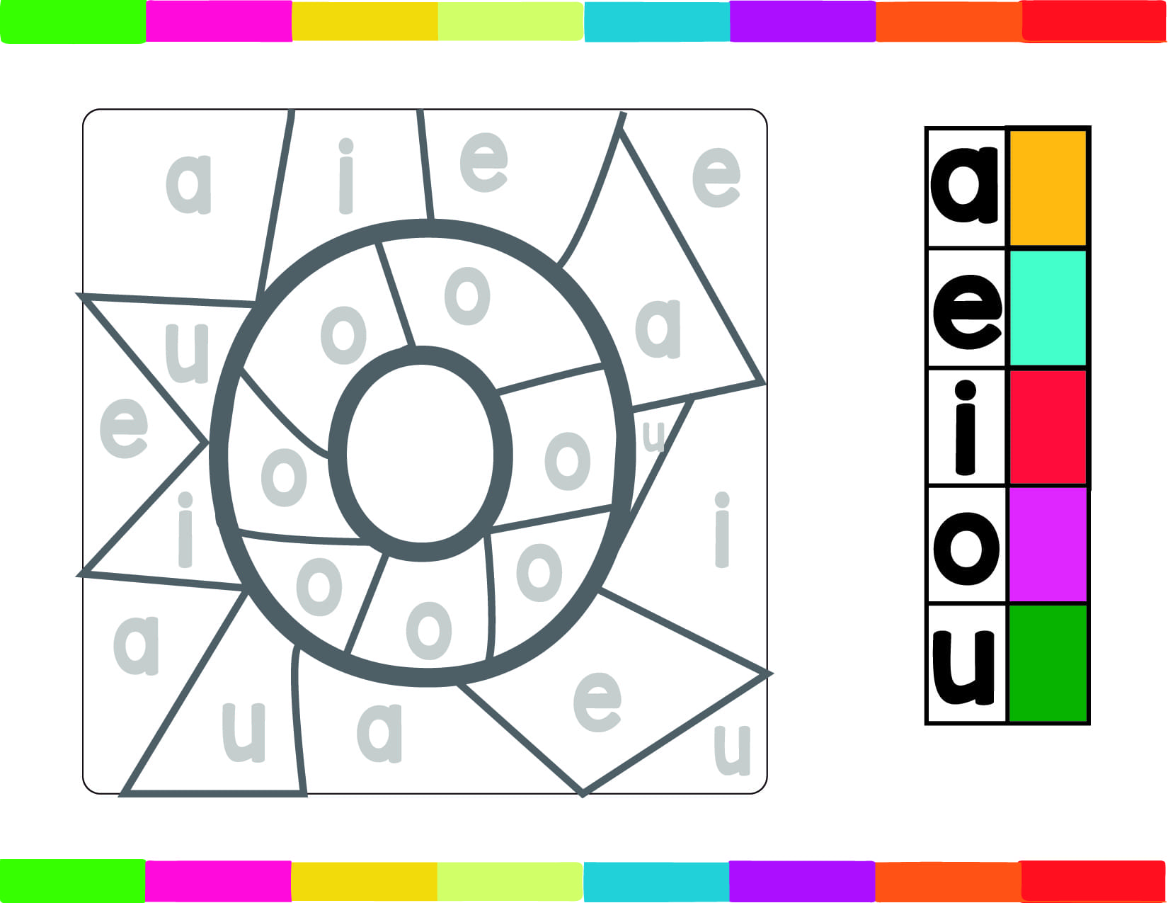 actividades vocales para colorear