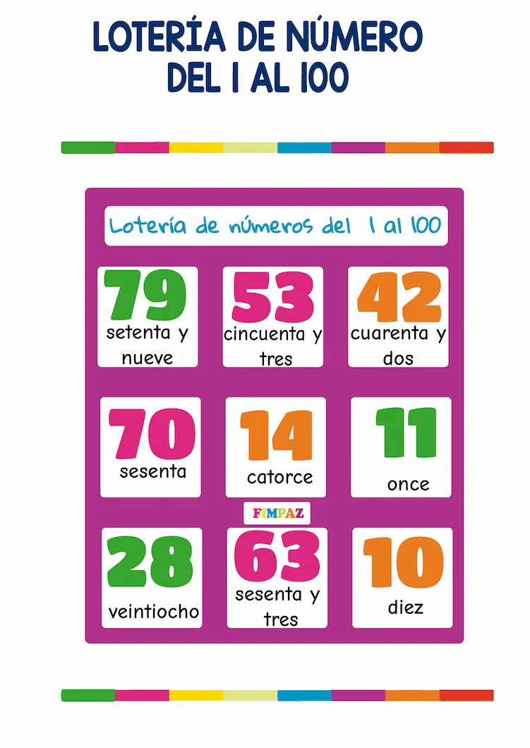 LOTERIAL DEL 1 AL 100 PDF PARA IMPRIMIR GRATIS